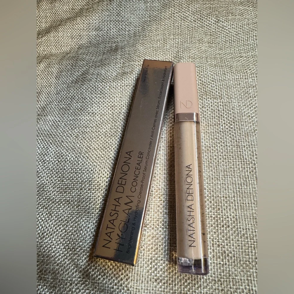 Natasha Denona Concealer, OFRA Powder, Rare Beauty Blush& Laura Geller mascara